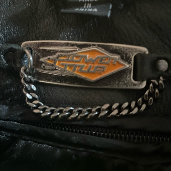 Power Trip Men’s Leather Motorcycle Jacket w/ Liner sz XL - Picture 6 of 11